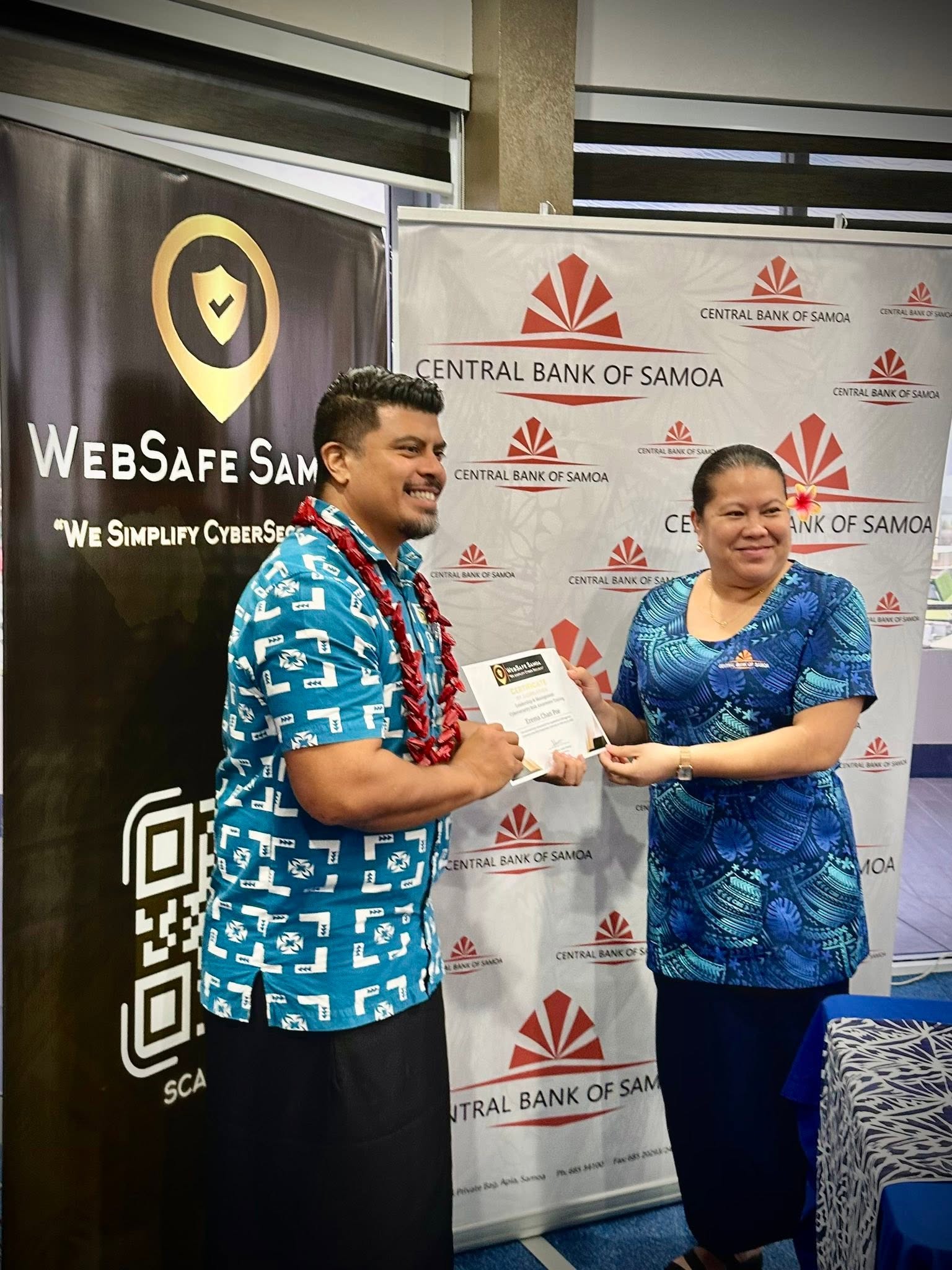Central Bank of Samoa cybersecurity management training